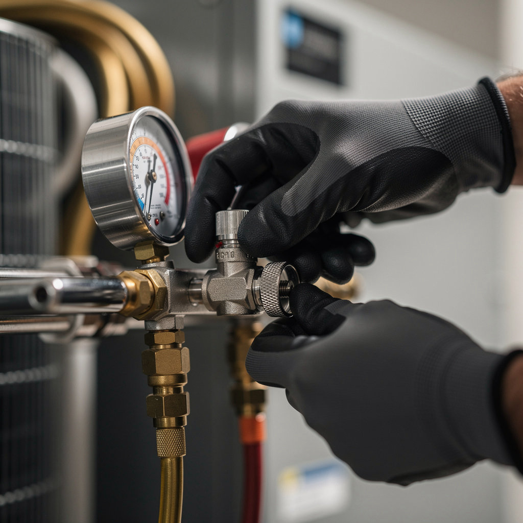 Nashville HVAC Repair technician performing professional furnace maintenance in a Nashville home