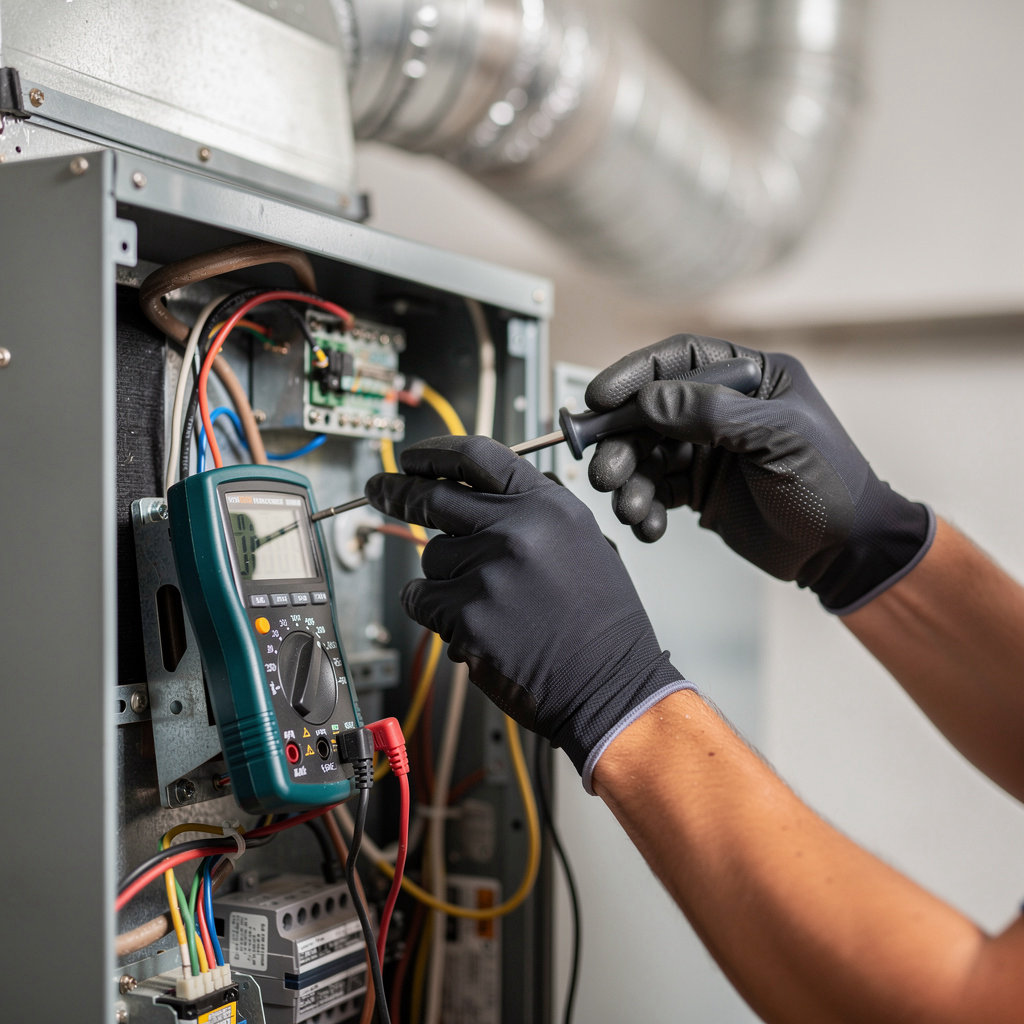 Nashville HVAC Repair technician performing professional furnace maintenance and service