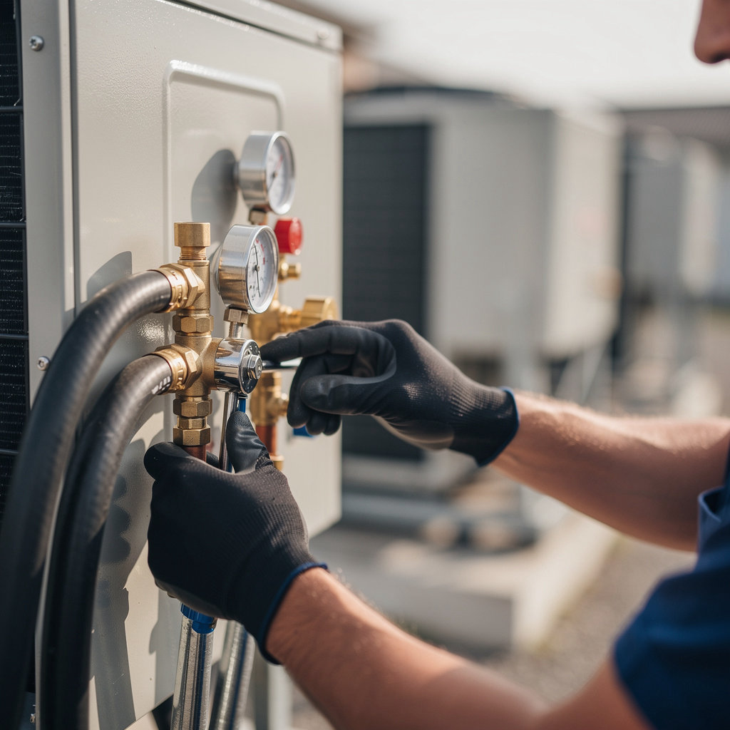 Nashville HVAC Repair technician performing a professional furnace inspection in a Nashville home